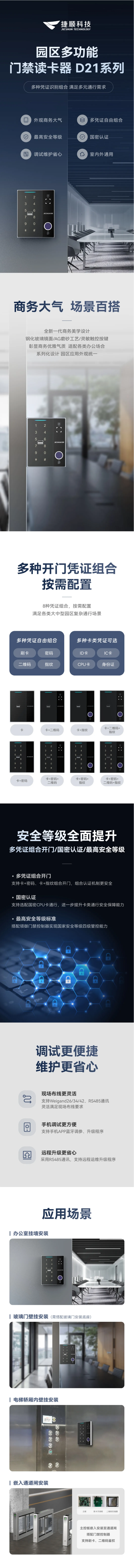园区门禁读卡器 D21