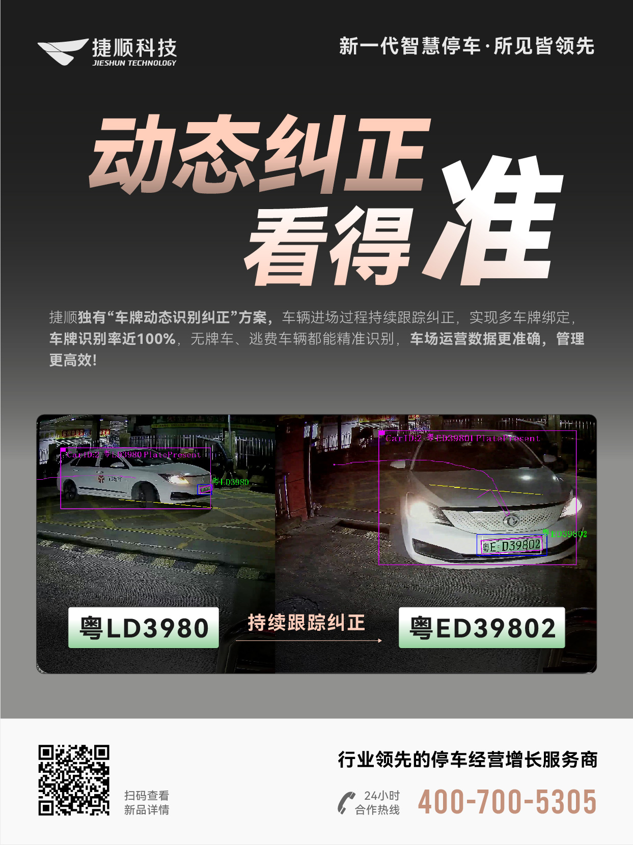 捷曜双目黑光智慧停车
